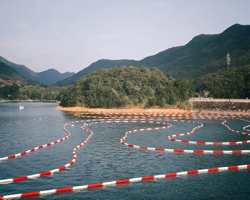 Swimming pool lane with clean water